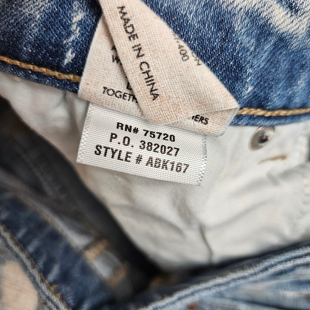 Buckle BKE Stella Relaxed Straight Jeans Women 26 Distressed Light Wash Mid Rise - Picture 9 of 11